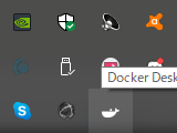 Docker Desktopがタスクバーに表示される画像